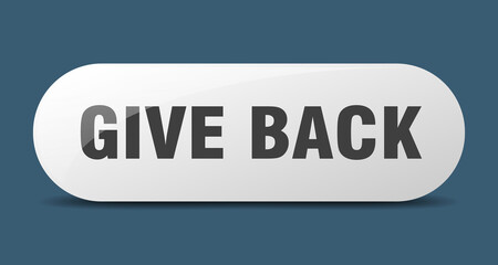 give back button. sticker. banner. rounded glass sign