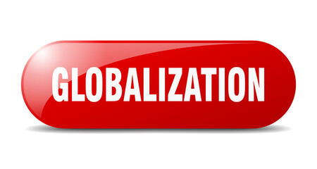 globalization button. sticker. banner. rounded glass sign