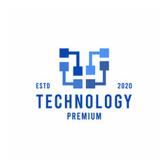 Connection premium Vector Logo network Technology design