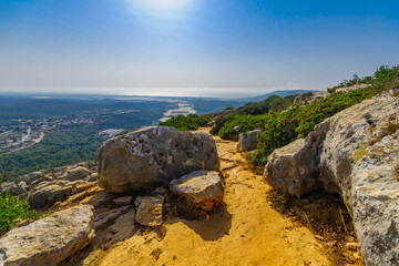 Fototapeta na wymiar Western Galilee landscape in Adamit Park