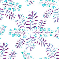 Fototapeta na wymiar The autumn pattern. Floral texture. Design for printing. The decor of the Wallpaper, the bedding. Watercolor drawing.