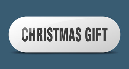 christmas gift button. sticker. banner. rounded glass sign