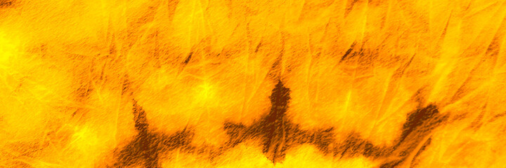 Copper Tie Dye Fabric Piece. Curry Sunny Paint Splash On Cloth. Sun Warm Dirty Textile Design. Summer Fire Color Bohemian Hand Dye. Yellow Pumpkin Tie Dye Effect. Ink Splash Paint.