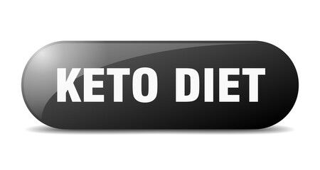 keto diet button. sticker. banner. rounded glass sign
