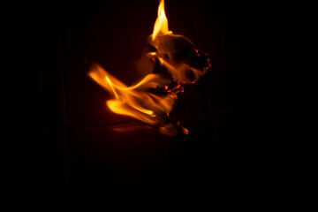 fire in the dark