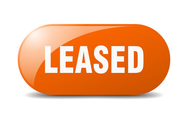 leased button. sticker. banner. rounded glass sign