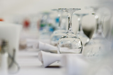 Fragment of an outdoor table setting