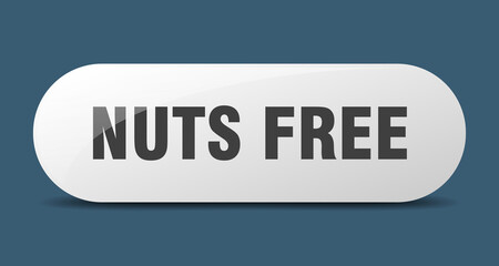 nuts free button. sticker. banner. rounded glass sign