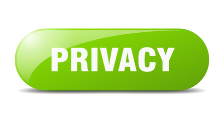 privacy button. sticker. banner. rounded glass sign