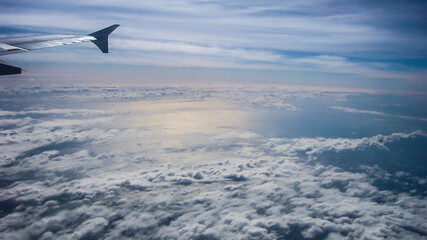 Sky from airplane window