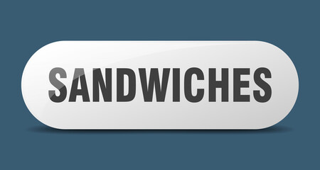 sandwiches button. sticker. banner. rounded glass sign