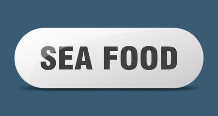 sea food button. sticker. banner. rounded glass sign