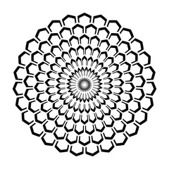 Abstract decorative geometric circle pattern.