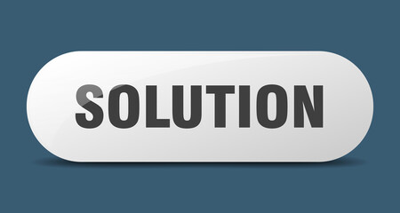 solution button. sticker. banner. rounded glass sign