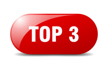 top 3 button. sticker. banner. rounded glass sign