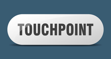 touchpoint button. sticker. banner. rounded glass sign
