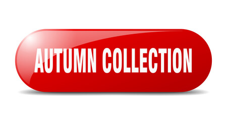 autumn collection button. sticker. banner. rounded glass sign