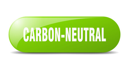 carbon-neutral button. sticker. banner. rounded glass sign