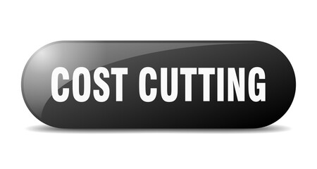 cost cutting button. sticker. banner. rounded glass sign