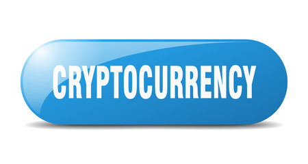cryptocurrency button. sticker. banner. rounded glass sign