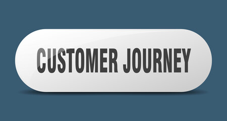 customer journey button. sticker. banner. rounded glass sign