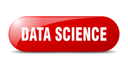 data science button. sticker. banner. rounded glass sign