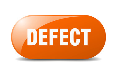 defect button. sticker. banner. rounded glass sign