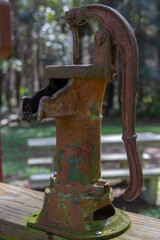 Vintage water pump in Goethe State Forest in Levy County, Florida
