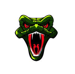 a green snake head illustration