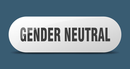 gender neutral button. sticker. banner. rounded glass sign