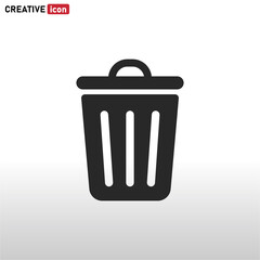 Trash can icon vector eps 10