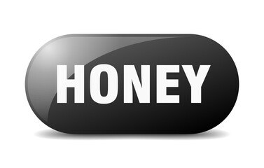 honey button. sticker. banner. rounded glass sign