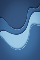 Wavy paper cut background. Blur. Abstract curved wave with blur effect for your design. Illustration with curves lines.