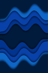 Wavy paper cut background. Blur. Abstract curved wave with blur effect for your design. Illustration with curves lines.