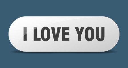 i love you button. sticker. banner. rounded glass sign
