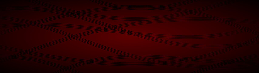 Abstract background of wavy intertwining lines in dark red colors