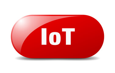 iot button. sticker. banner. rounded glass sign