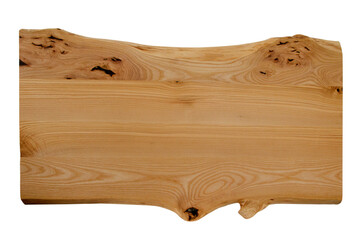 Natural wood table top plate, brown wood texture, dark wooden background.