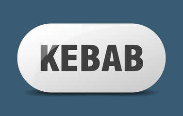 kebab button. sticker. banner. rounded glass sign