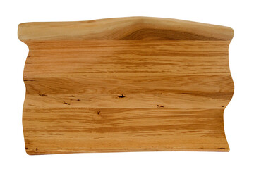 Natural wood table top plate, brown wood texture, dark wooden background.