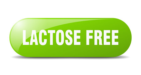 lactose free button. sticker. banner. rounded glass sign