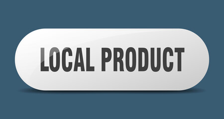 local product button. sticker. banner. rounded glass sign