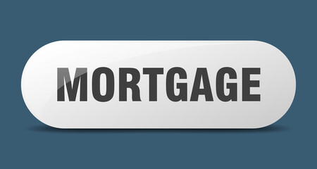 mortgage button. sticker. banner. rounded glass sign