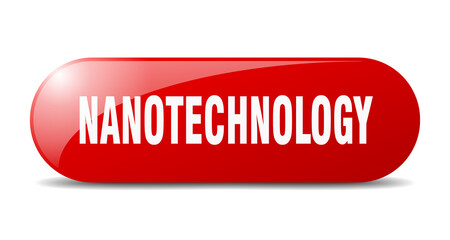 nanotechnology button. sticker. banner. rounded glass sign