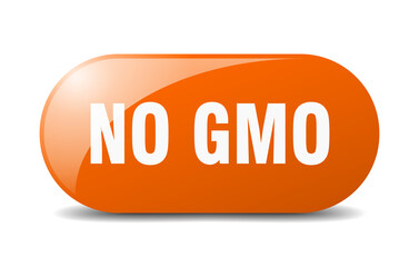 no gmo button. sticker. banner. rounded glass sign