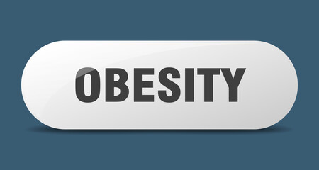 obesity button. sticker. banner. rounded glass sign