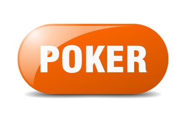poker button. sticker. banner. rounded glass sign