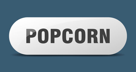 popcorn button. sticker. banner. rounded glass sign