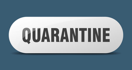 quarantine button. sticker. banner. rounded glass sign