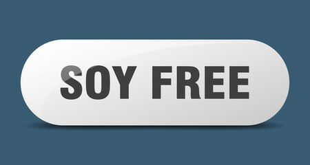 soy free button. sticker. banner. rounded glass sign